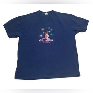 Vintage Embroidered Orlando Disney Castle Tee - XL